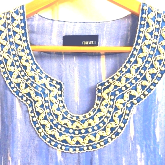 Forever21 Boho beaded Tunic Sz S - Picture 2 of 6